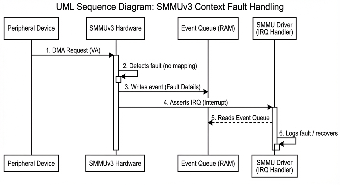 SMMU Fault Handling Scenario